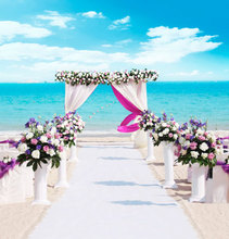 Фон для свадебной церемонии цифровая фотография морской пляж фото фон для портретной фотостудии реквизит fotografia CM-3957 2024 - купить недорого
