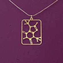 Wholesale Chocolate - Theobromine molecule necklace - chemistry necklace free ship 12pcs/lot 2024 - buy cheap