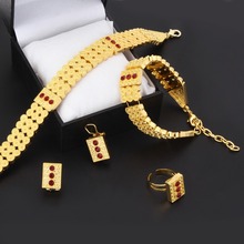 Bangrui New Arrival Ethiopian Style Set Jewelry Chokers Necklace Bracelet Earring Ring Sets Eritrea Habesha Africa Women 2024 - buy cheap