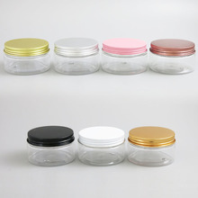 24 x 100g Empty Clear Cosmetic Cream Containers Cream Jars 100cc 100ml for Cosmetics Packaging Plastic Bottles With Metal Lids 2024 - buy cheap