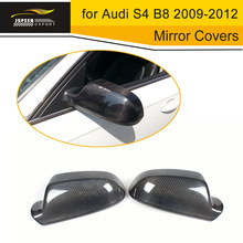 Carbon Fiber Rearview Mirror Cover For Audi Side Mirror Cover for Audi A4 B9 LHD 13-16 Without Lane Side Assist Add On Style 2024 - buy cheap