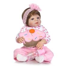 Real dolls for children gift NPK 22"55cm full silicone reborn baby dolls bebe alive reborn bonecas brinquedo menina 2024 - buy cheap