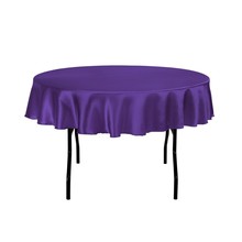 HK DHL Stain Feel 70 inch/180cm Polyester Round Tablecloth PURPLE for Wedding, 5/Pack 2024 - buy cheap