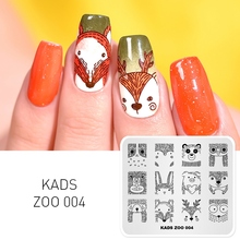 Ariesgala placas de estampagem de unhas, estêncil carimbo de unha fofo porco padrão animal imagem esmalte de estampagem ferramenta de manicure carimbo 2024 - compre barato