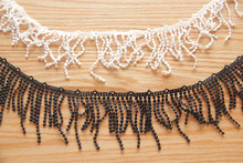 15 Yards White Black Color Dangle Embroidery Fringe Lace Trim Water Soluble Tassel Lace for Bridal Wedding Gown Costume design 2024 - buy cheap