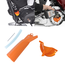 Для двигателя Sportster 883 1200 48 Softail Dyna Touring модели мотоцикла оранжевая капельная масляная фильтрующая воронка 2024 - купить недорого
