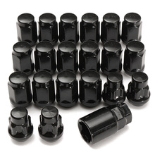 21Pcs/Set M12x1.5mm Black Alloy Car Wheel Locking Nuts Blots Locker With Key For Ford for Focus for C-Max 2024 - buy cheap