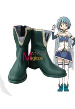 Puella Magi Madoka Magica Miki Sayaka Green Boots Cosplay Shoes Custom-made 2024 - buy cheap