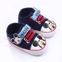 Disney Mickey Four Seasons Baby Shoes prewalker Soft Bottom Anti Slip shoes toddler First Walkers Canvas Classic Sports Sneakers 2024 - buy cheap
