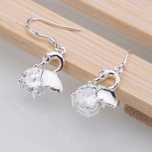 Brincos banhados a prata 925 joias para mulheres brincos de prata LQ-E276 floral roclz 2024 - compre barato