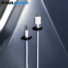 Forauto clipe organizador de cabo, 8 peças de suporte de fio de carro para fone de ouvido usb fixador de gravata auto-adesivo carregador linha braçadeira de fecho 2024 - compre barato