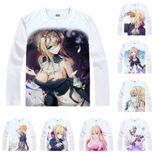 Violet Evergarden T-Shirts Multi-style Long Sleeve Shirts Light Novel Violet Vaioretto Evagaden Kana Akatsuki Cosplay Shirt 2024 - buy cheap