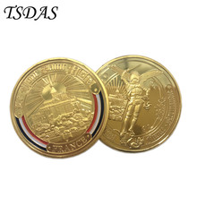 Low Price FRANCE Coin Colorful Pure Gold Plated Coin 40*3mm, Metal Coin Come With Round Box For Christmas 2024 - buy cheap