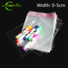 Leotrusting-bolsa de plástico transparente para regalo, bolsa de plástico autoadhesiva pequeña resellable OPP/Poly de 0-5cm de ancho, 1000 Uds. 2024 - compra barato