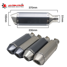 Alconstar-tubo de escape Universal AK para motocicleta, silenciador modificado para Motocross, Scooter, R1 ER6N CBR250R, 35-51mm 2024 - compra barato
