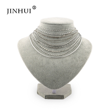 Jin Hui African fashion Men Necklaces jewelry length 45cm Silver color Necklaces Women give boy friends Jewelry Birthday Gift 2024 - buy cheap