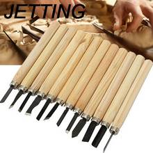 JETTING 12pcs/lot Wood Chisel Set Woodpecker Dry Hand Wood Carving Tools Chip Detail Chisel Set Knives Tool 2024 - buy cheap