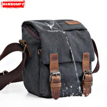 Luxury Fashion Men Camera Bag Waterproof Canvas Retro Handbags Canvas Large Capacity Messenger Camera Bags Soft Versatile 2024 - buy cheap