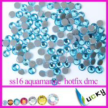 Hotfix strass dmc copia 1440 ss16/4mm, 2038 peças, alta qualidade, cor aquário, strass, muito brilho, contas de cristal 2024 - compre barato