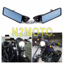 Motocicletas Calle 10mm Rosca Universal negro rectangular retrovisores laterales para bicicletas Choppers Cruiers Touring Yamaha Kawasaki 2024 - compra barato