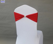 Красный цвет спандекс стул створки ленты для свадебных стульев с блестящей пряжкой ремня в середине лайкра стрейч свадебное кресло створки 2024 - купить недорого