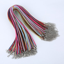 Suede cord 27mm 30pcs/lot Mix colour Korean Velvet Cord Necklace Rope:45cm+Chain: 5cm with Lobster Clasp DIY Jewelry Accessories 2024 - buy cheap