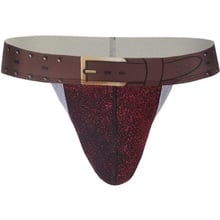 2018 moda brillante hombres Sexy Cinturón estampado tangas ropa interior Gay hombre U convexo pene bolsa divertido G String Jockstrap Pantie 2024 - compra barato