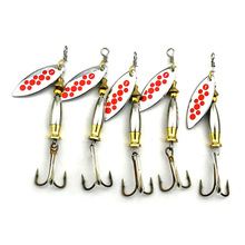 HENGJIA 5PC 7.8cm 8.1g Sequin spinnerbait Metal Bass isca Artificial Spoon Fishing lure pesca spinner bait Pike fishing hook 2024 - buy cheap