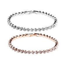 Shiny White Cubic Zirconia Tennis Bracelet & Bangles For Women Crystal Jewelry 2024 - buy cheap