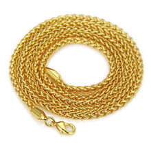 Мужские цепочки в стиле хип-хоп, модное ожерелье золотого и серебряного цвета, кубинское длинное ожерелье, DIY цепочка, очаровательные ювелирные изделия унисекс # ES40 2024 - купить недорого