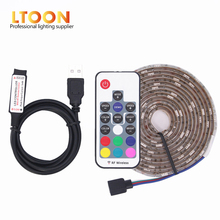 [LTOON]USB Светодиодная лента 2835SMD DC5V гибкая светодиодная лента 1 м 2 м 3 м 4 м 5 м HDTV ТВ Настольный экран смещенное освещение 2024 - купить недорого