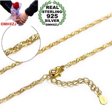 Hxomzj colares de alta qualidade, acessórios para mulheres e homens, 24 k 44 cm e 24 k para ondulação dourada 2024 - compre barato