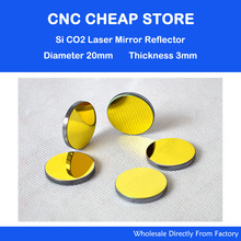 3pcs/Lot High Quality Si Coated Gold Reflective Mirror Reflector CO2 Laser Cutting Engraving dia.20mm Free Shipping 2024 - buy cheap