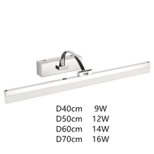 Espejo LED resistente al agua para baño, espejos con luces, tocador, luz de espejo, AC110-240V acrílico de acero inoxidable 2024 - compra barato