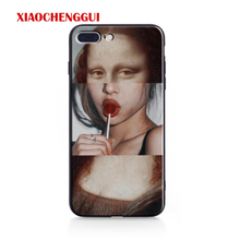 Mona Lisa funny Spoof Art soft silicone TPU Phone Case cover Shell For  iPhone 11 12 mini pro X XS XR XS Max 6 6s 7 8 plus Case 2024 - buy cheap
