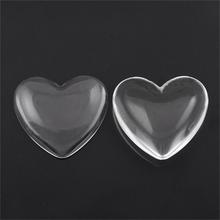 10Pcs 25mm Heart Flat Back Clear Domed Magnifying Glass Cabochons For DIY Jewery Finding 2024 - buy cheap