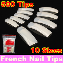 500pcs/set NATURAL HALF COVER ACRYLIC FALSE NAIL ART TIPS 2024 - buy cheap