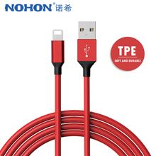 NOHON TPE USB Data Cable Fast Charging For iPhone X XS MAX XR 8 7 6 6S 5 5S 5C Plus For Ipad Mini 1 2 3 4 Air 1 Charger Cable 1M 2024 - buy cheap
