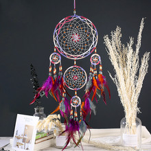 Feather Crafts Dream Catcher Wind Chimes Handmade Indian Dreamcatcher Net for Wall Hanging Car Home Decor Kids Room Decoration 2024 - buy cheap