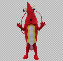 Camarão mascote traje lagosta langouste crawfish dos desenhos animados cosplay personagem terno mascote personagem dos desenhos animados traje carnaval 2024 - compre barato