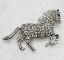 Clear Rhinestone Horse Pin brooches C362 A 2024 - buy cheap