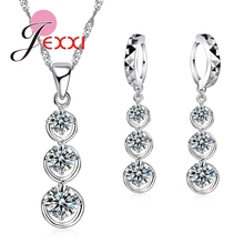 Conjunto de joias de prata esterlina 925, conjunto de miçangas de cristal de zircônia cúbica da moda, brincos com borla, piercing de joias para casamento 2024 - compre barato
