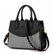 Women Office Handbag Stripe Fashion Female Leather Crossbody Shoulder Bag Ladies Top-Handle Bags Messenger Tote Sac SS7216 2024 - buy cheap