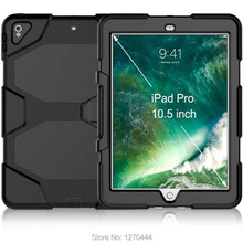 Para iPad Pro 10,5 2017/iPad Air 3 10,5 2019 a prueba de golpes, funda dura militar de silicona resistente + funda protectora de soporte resistente de PC 2024 - compra barato