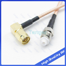 High quality FME female jack to SMA male right angle plug with 8in 20cm 8" RG316 RG-316 RF Coaxial Pigtail Jumper Low Loss cable 2024 - buy cheap