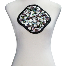 1 pieza, apliques de parches de diamantes de imitación con bordado Floral, parches de lentejuelas con cuentas para ropa, bolsos, costura decorada TH760 2024 - compra barato