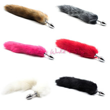 6 Color Faux Fox Tail Metal Anal Plug Adult Sex Toys Anus Insert Stopper Anal Plug Tail Beads Sex Products For Women Erotic Toys 2024 - buy cheap