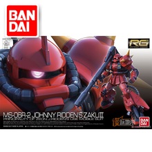 Japaness bandai original gundam modelo rg 1/144 MS-06R-2 johnny ridden's zaku ii terno móvel montar figuras de ação modelo 2024 - compre barato