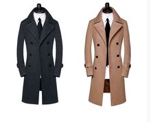 Casaco de lã masculino, sobretudo justo, moda térmica, alta qualidade, plus size s-7xg 8xl 9xl10xl 2024 - compre barato