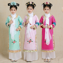 Disfraz de princesa tradicional de la diosa Qing para niña, traje antiguo bordado, vestido de Hanfu corte antigua para escenario de Cosplay 2024 - compra barato